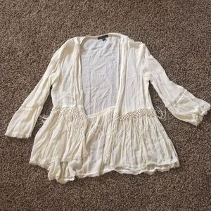 White AE cardigan